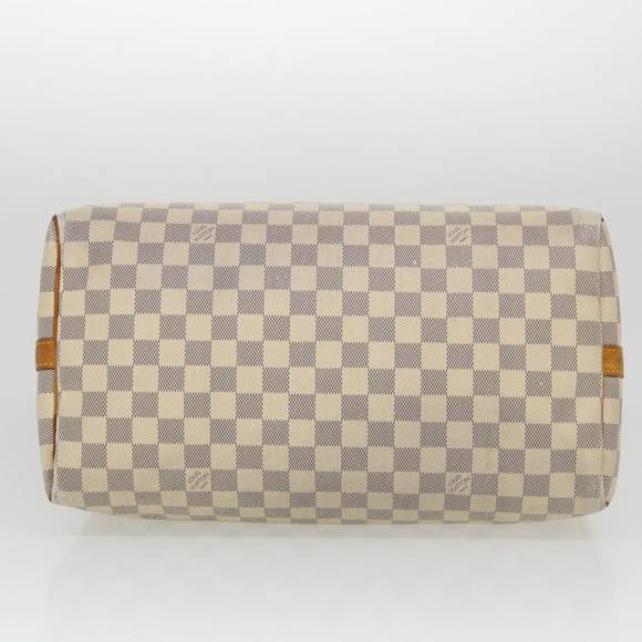 LOUIS VUITTON Damier Azur Speedy Bandouliere 35 Hand Bag N41002 LV Auth 39036 - Picture 5 of 16